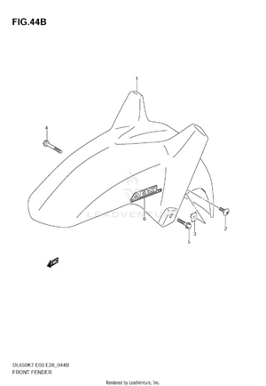 Front Fender (model K9) Schematic