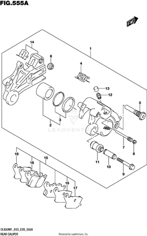 Rear Caliper Schematic