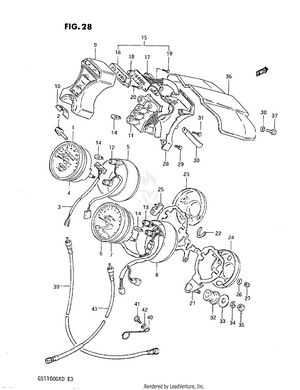 Speedometer-tachometer Schematic