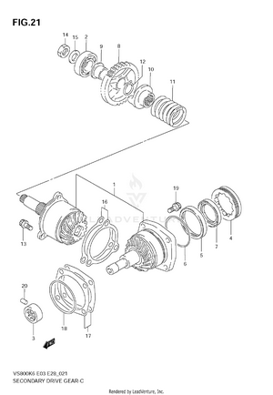 Secondary Drive Gear Schematic
