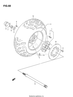 Right Rear Wheel (model K4/k5) Schematic