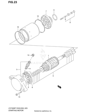 Starting Motor (model X) Schematic