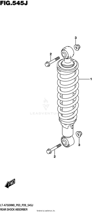 Rear Shock Absorber (lt-a750xpzm0 P33) Schematic