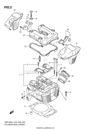 Cylinder Head (front) Schematic