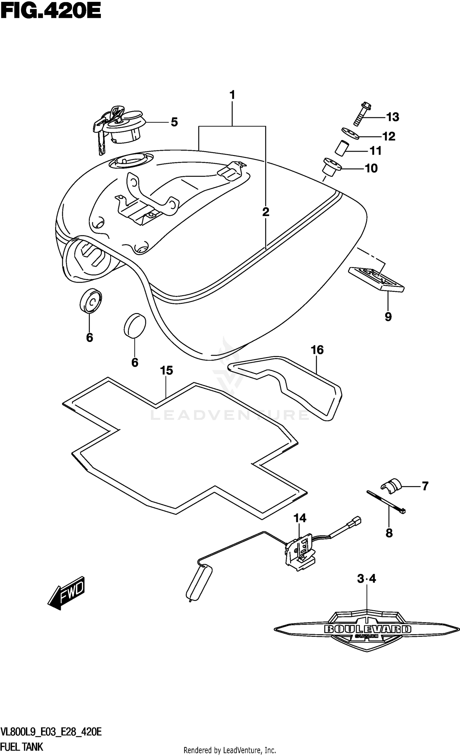 FUEL TANK (VL800TL9 E28)
