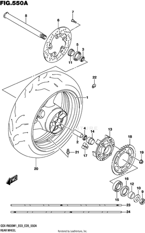 Rear Wheel (gsx-r600z) Schematic
