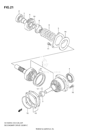 Secondary Drive Gear Schematic