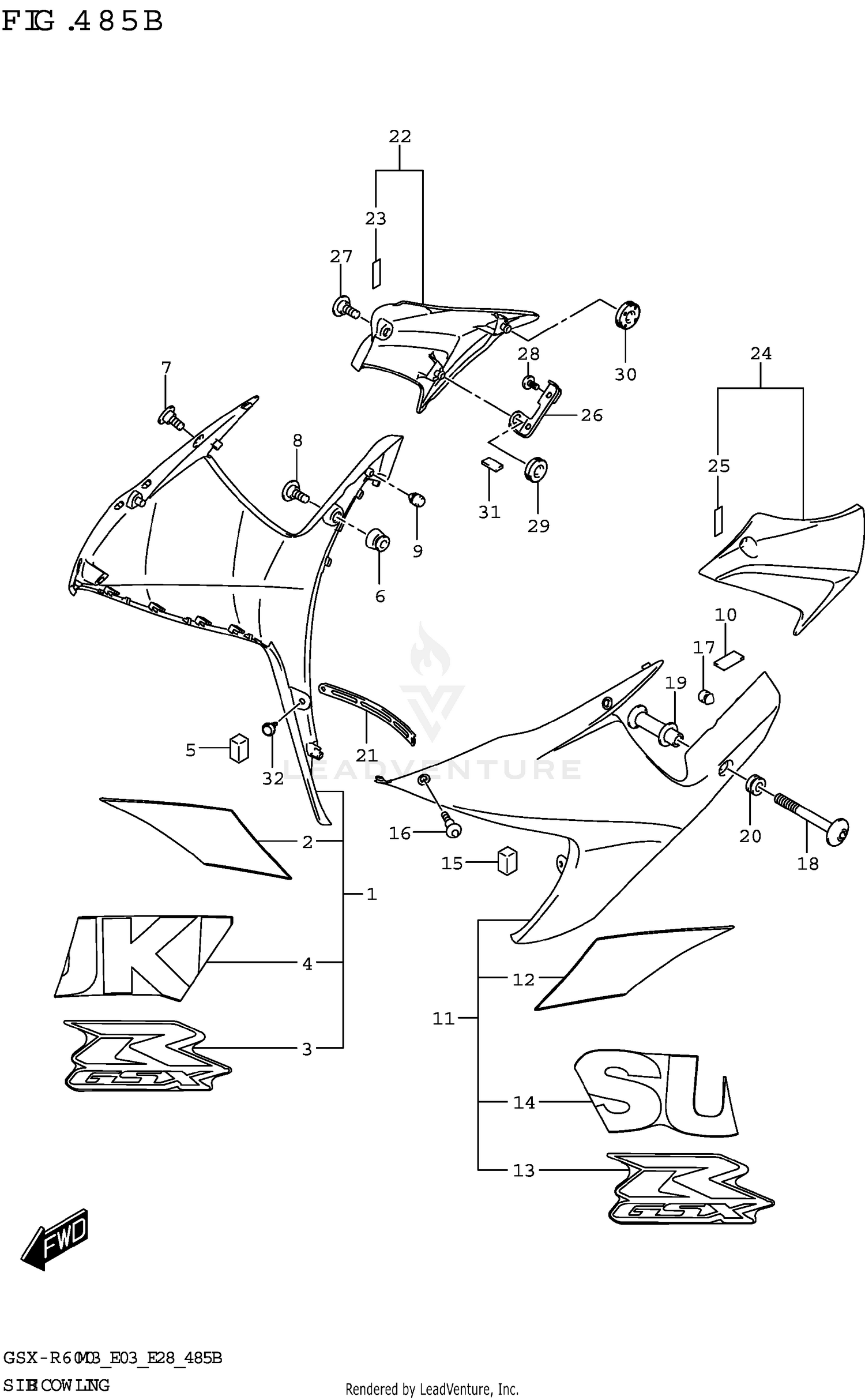 SIDE COWLING (GSX-R600Z)