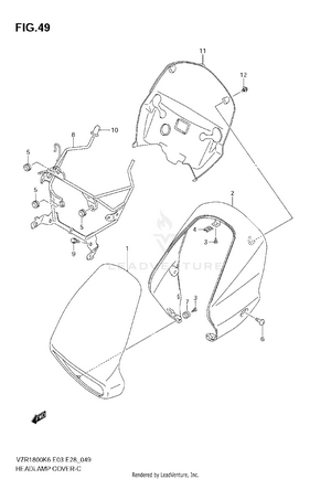 Headlamp Cover (vzr1800k6/k7/k8/k9) Schematic