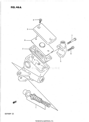 Front Master Cylinder (model P) Schematic