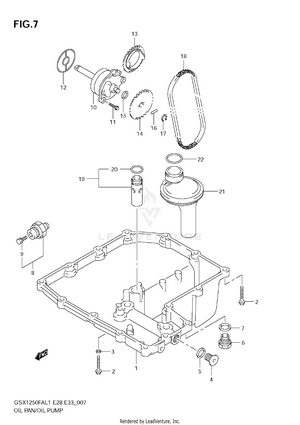 Oil Pan/oil Pump Schematic