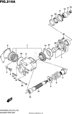 Secondary Drive Gear Schematic