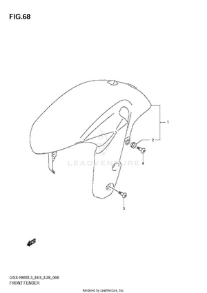 Front Fender (gsx-r600l3 E28) Schematic