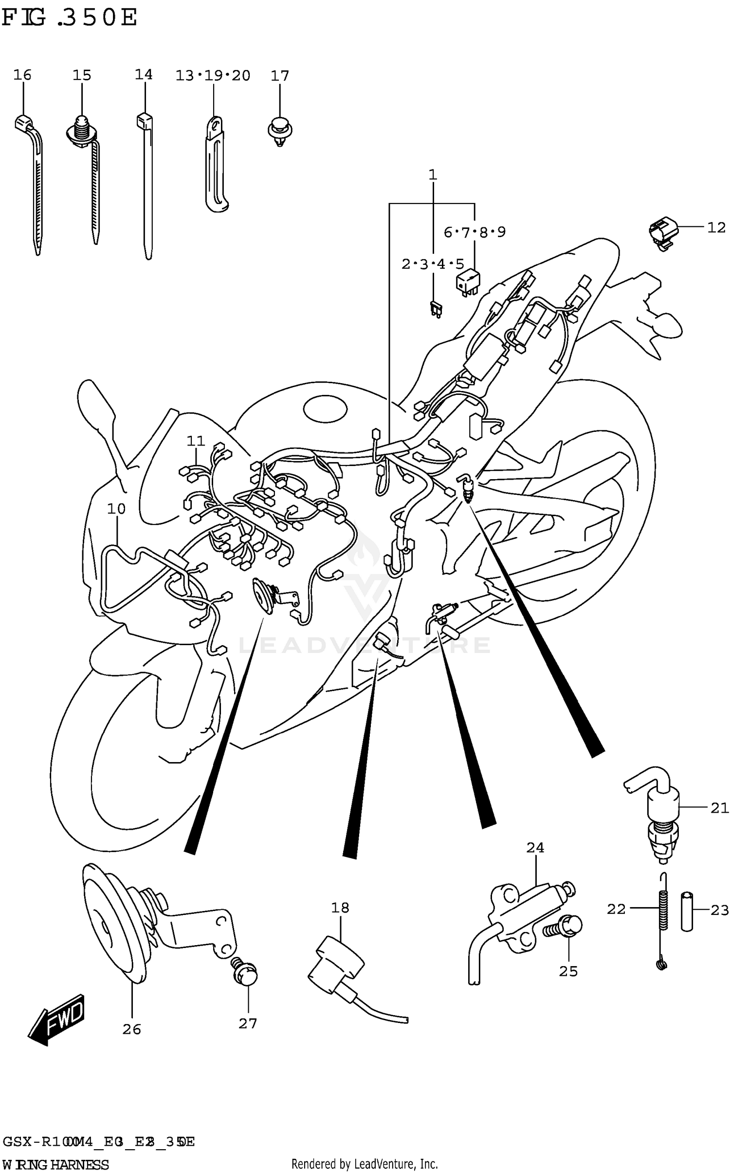 WIRING HARNESS ((GSX-R1000RA,GSX-R1000RZA):(E03,E28))