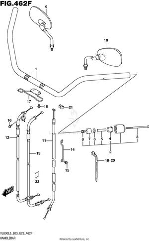 Handlebar (vl800bl5 E28) Schematic