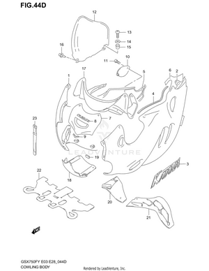 Cowling Body (model K2) Schematic