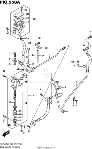 Rear Master Cylinder Schematic