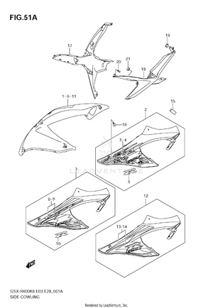 Side Cowling (model K9) Schematic