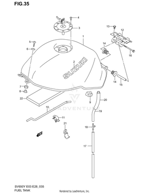 Fuel Tank (model X) Schematic