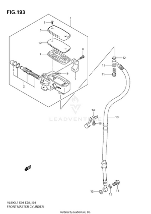 Front Master Cylinder Schematic