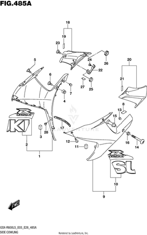 Side Cowling (ysf) Schematic