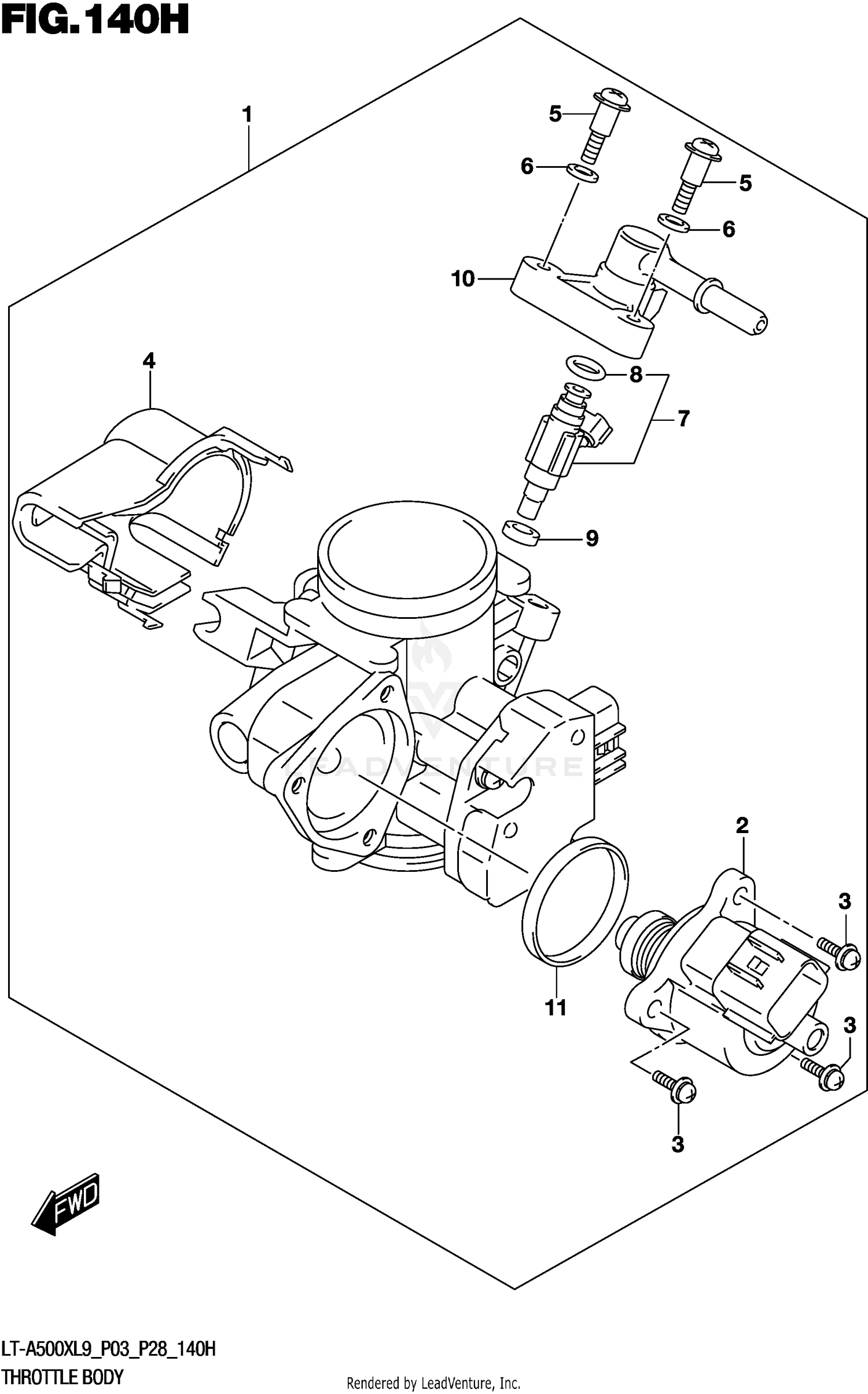 THROTTLE BODY (LT-A500XPZL9 P28)