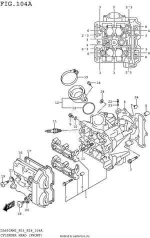 Cylinder Head (front) Schematic