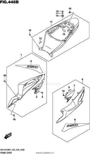 Frame Cover (gsx-r750z) Schematic
