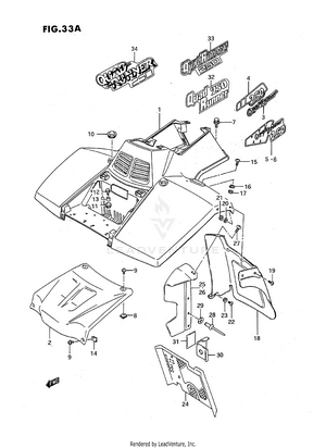 Front Fender (model M/n/p/r/s/t) Schematic