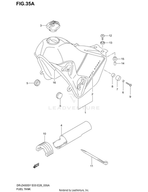 Fuel Tank (model K1) Schematic