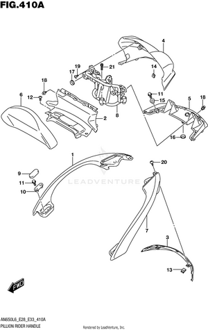 Pillion Rider Handle (an650l6 E33) Schematic