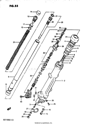 Front Damper (gs1100ez) Schematic