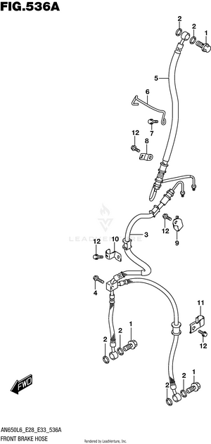 Front Brake Hose Schematic