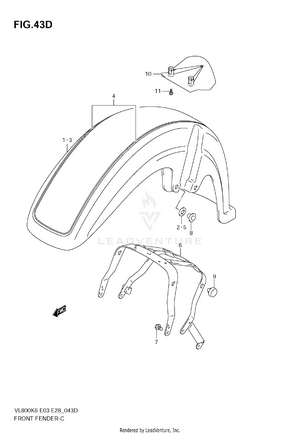 Front Fender (vl800tk8) Schematic