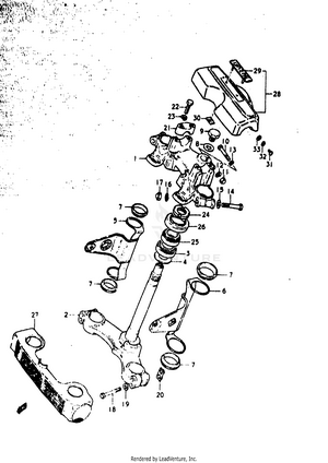 Steering Stem (gs1000c Schematic