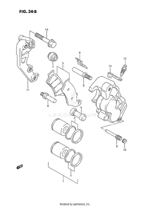 Front Caliper (model T) Schematic