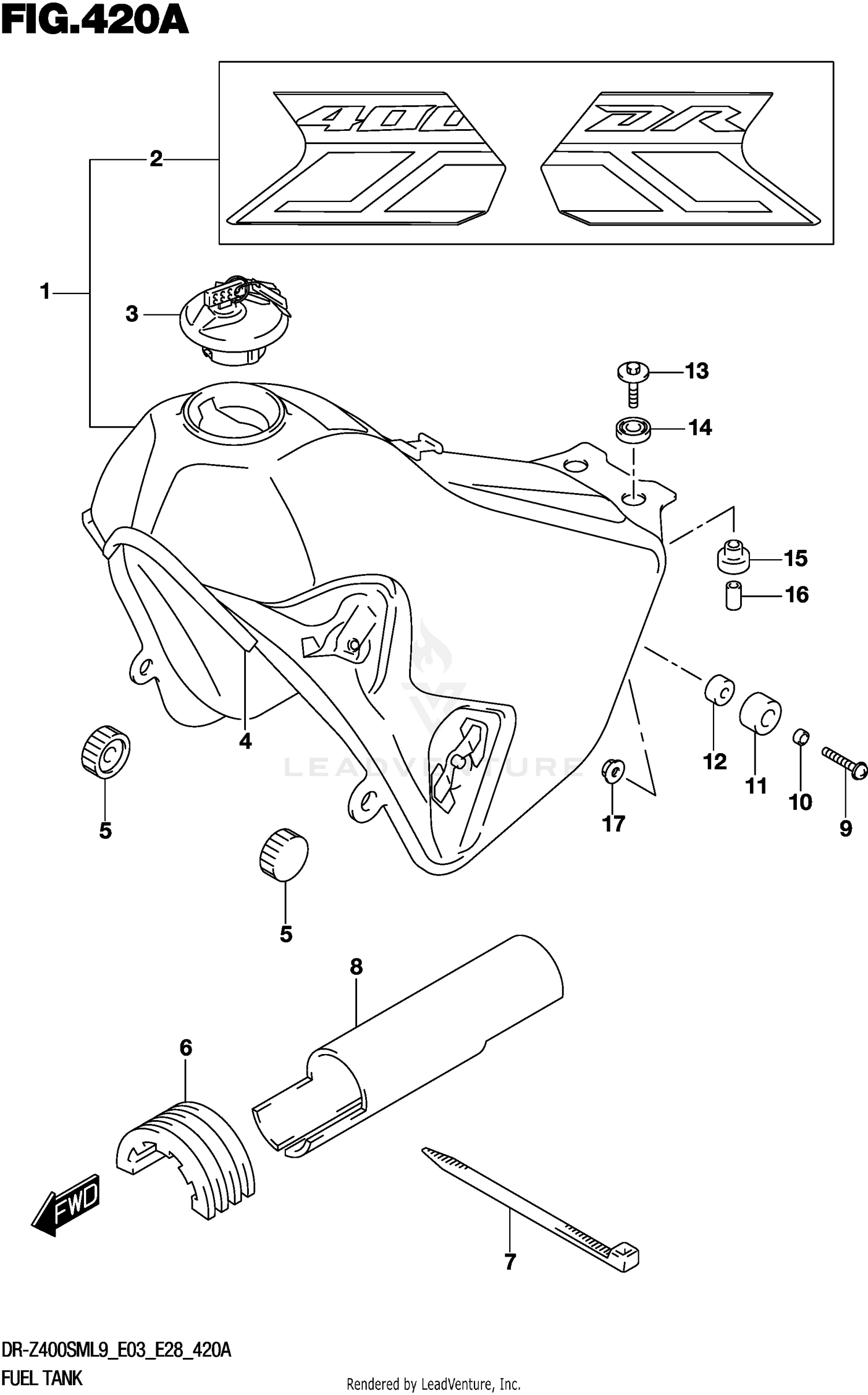 FUEL TANK (DR-Z400SML9 E03)