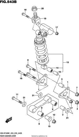 Rear Cushion Lever Schematic