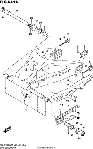 Rear Swingingarm (gsx-r1000ra,gsx-r1000rza) Schematic