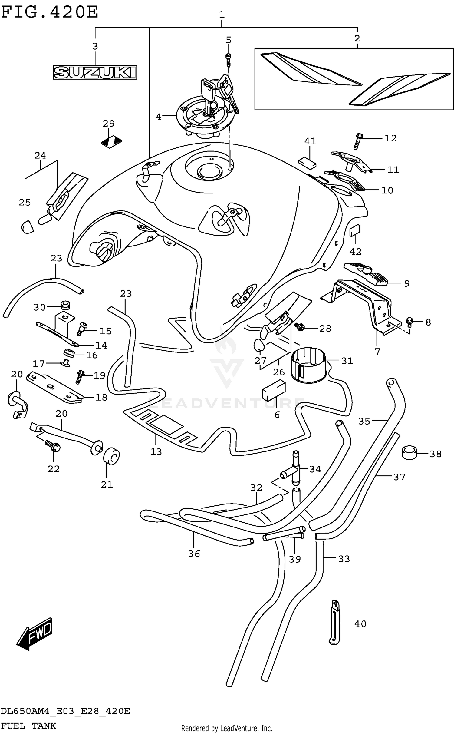 FUEL TANK (DL650XAM4 E28)