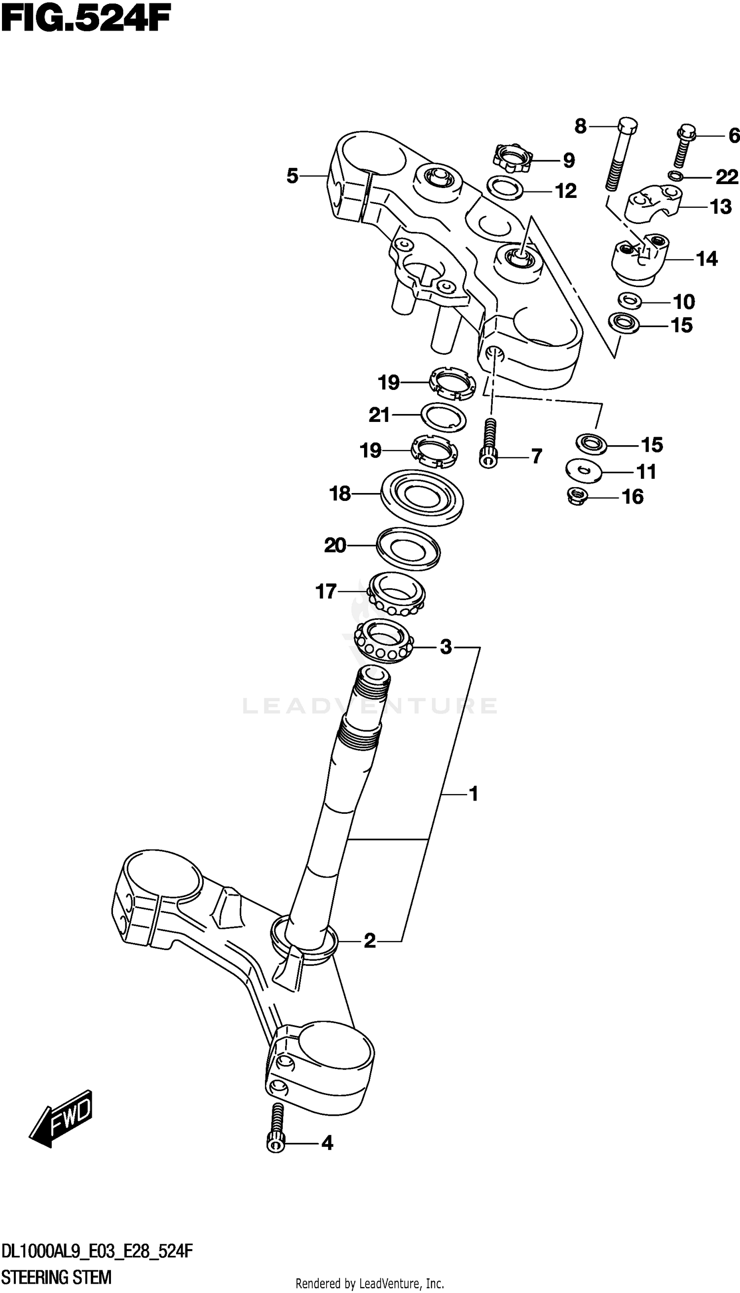 STEERING STEM (DL1000AL9 E33)