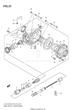 Final Bevel Gear (rear) Schematic