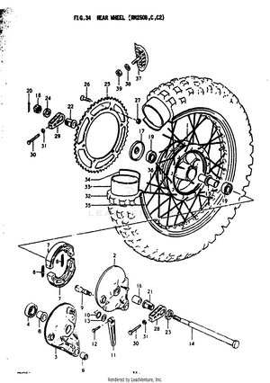Rear Wheel (rm250b Schematic