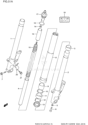 Front Damper (model S/t/v/w) Schematic