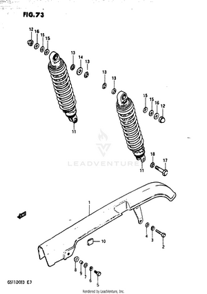 Chain Case - Rear Shock Absorber Schematic