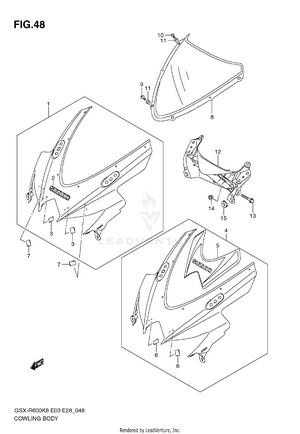 Cowling Body (model K8) Schematic
