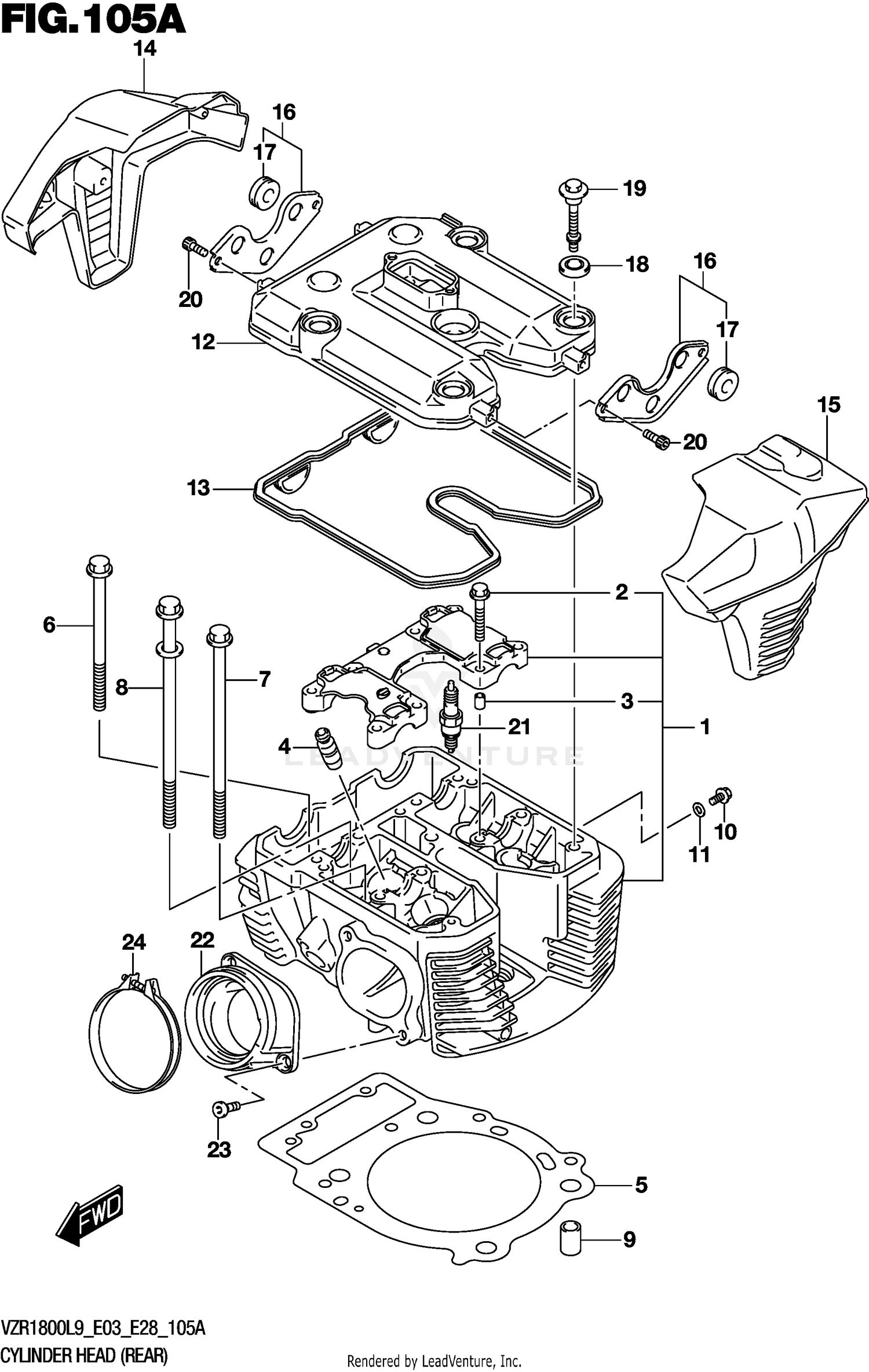 CYLINDER HEAD (REAR) (VZR1800L9 E28)