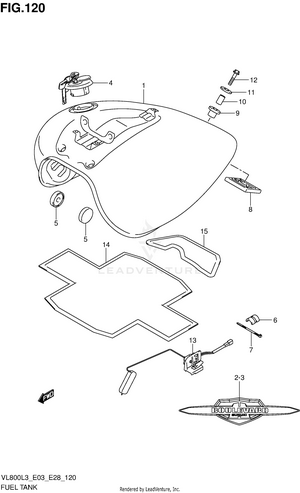 Fuel Tank (vl800l3 E28) Schematic