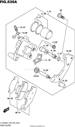 Front Caliper Schematic