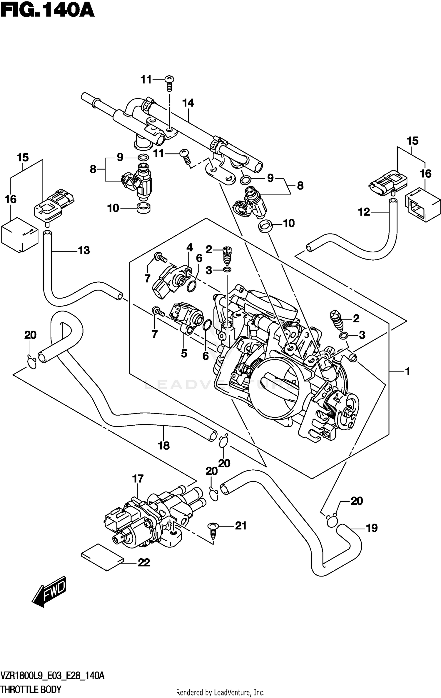 THROTTLE BODY (VZR1800L9 E28)